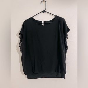 Neineiwu Black Short Sleeve Blouse